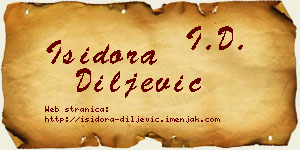 Isidora Diljević vizit kartica